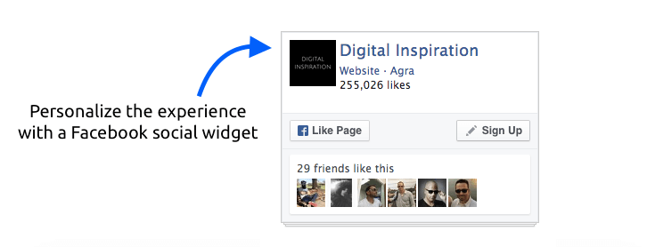 facebook social widget